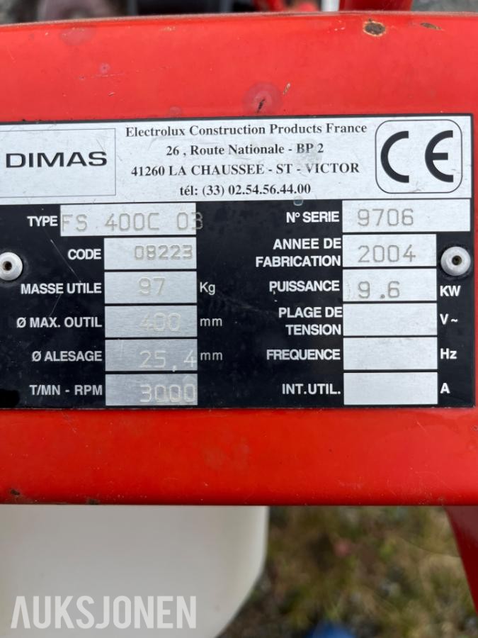 2004 Dimas asfalt-/betongsag, FS 400 C