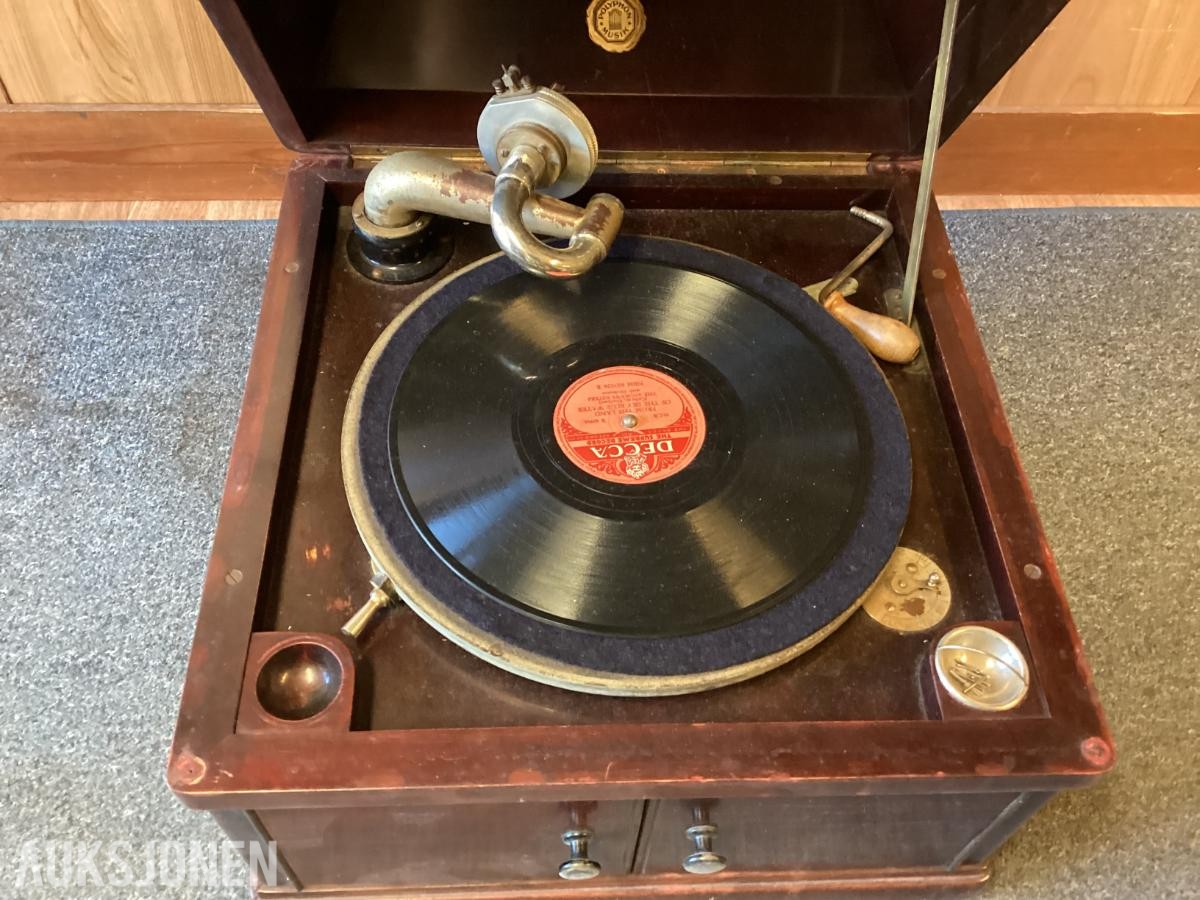 1900 Gammel sveivegramofon