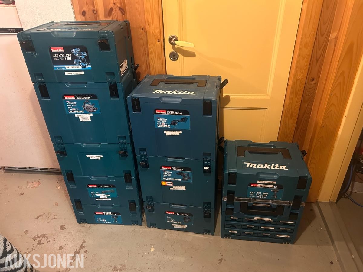 VERKTØYPAKKE Makita Drill, sirkelsag, multi, stikksag, Gipsheis