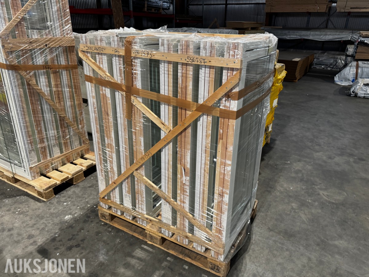8 stk Norgesvinduet 3-lags energiglass 785x1385 mm liggende åpningsbart