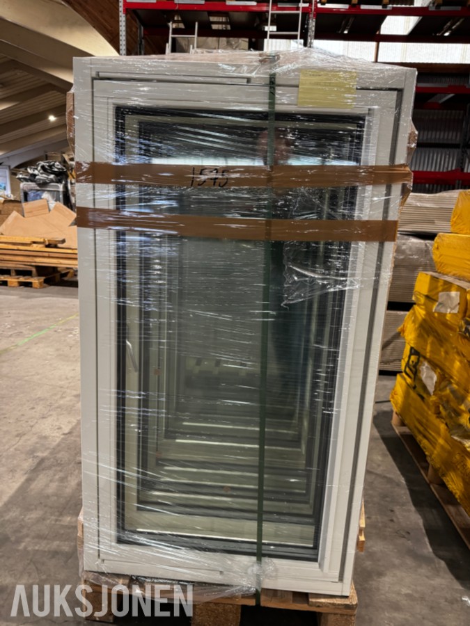 8 stk Norgesvinduet 3-lags energiglass 785x1385 mm liggende åpningsbart