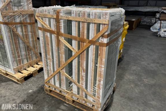 8 stk Norgesvinduet 3-lags energiglass 785x1385 mm liggende åpningsbart