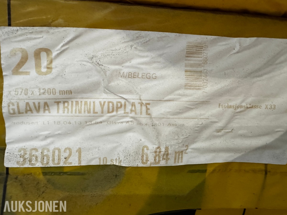 11 pakker Glava trinnlydplate 20x570x1200 mm