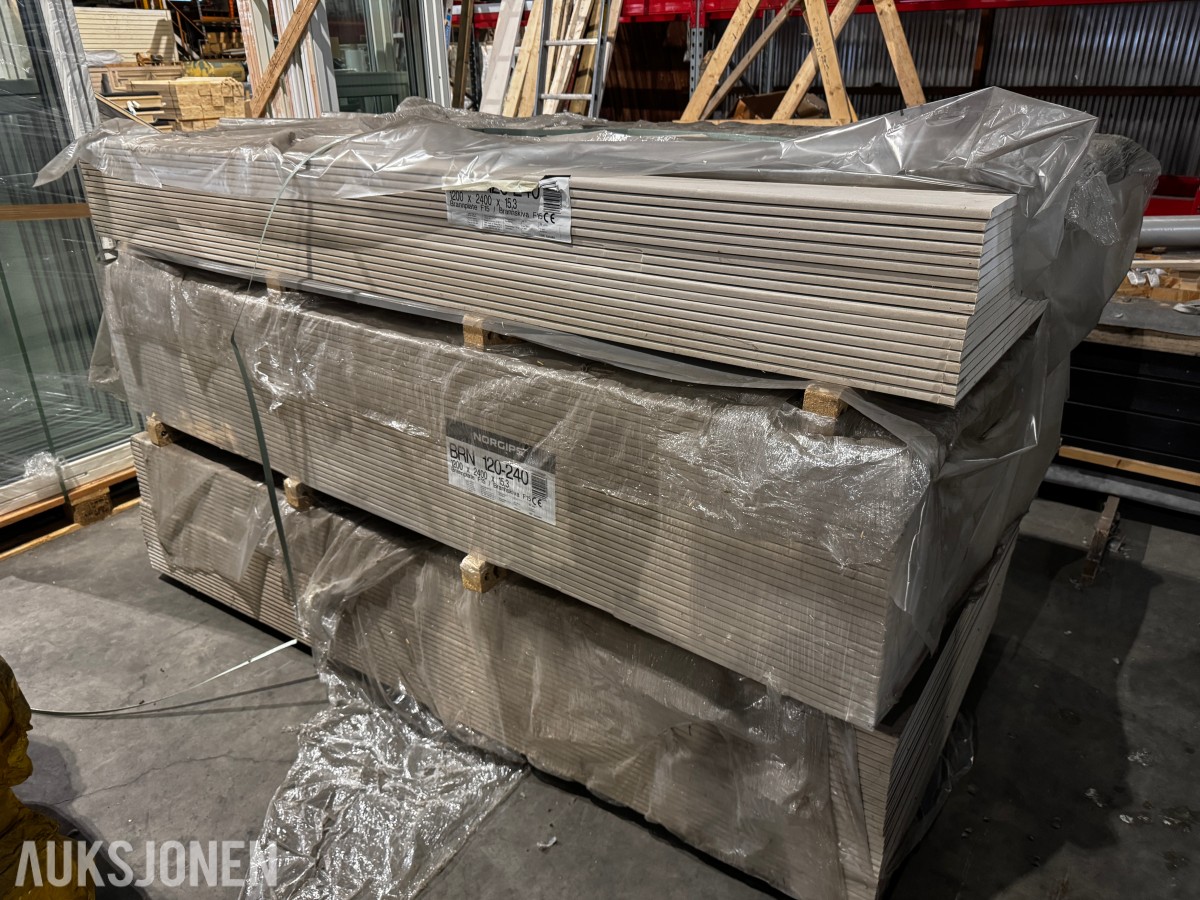2 pakker Norgips brannplate 15,3x1200x2400 mm
