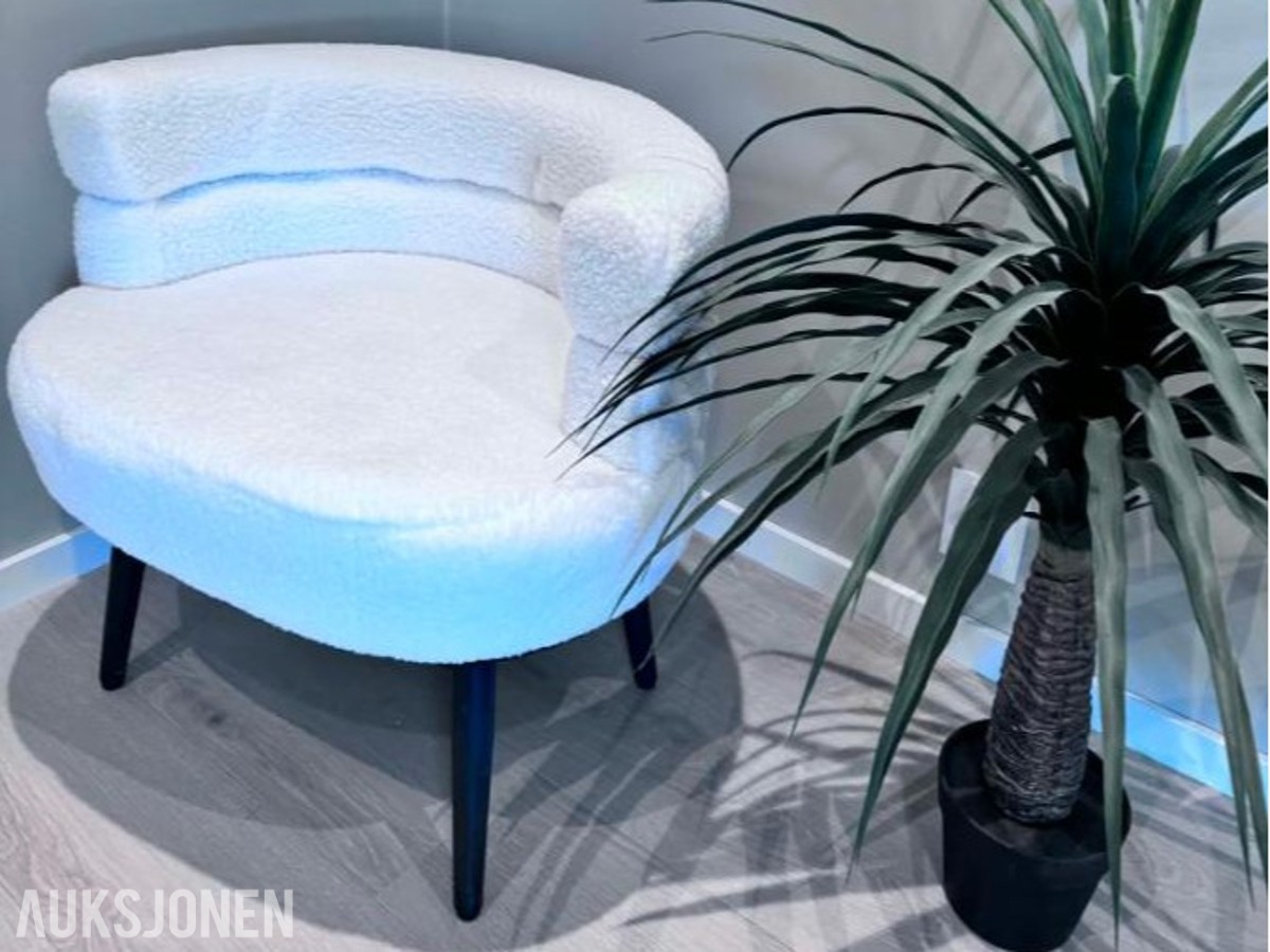 2 STK - TEDDY SOFASTOL – HVIT 2026
