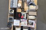 Diverse elektromateriell - Downlights, belysningsutstyr, stikkontakter, smarthus, sikringer, kabler, etc.