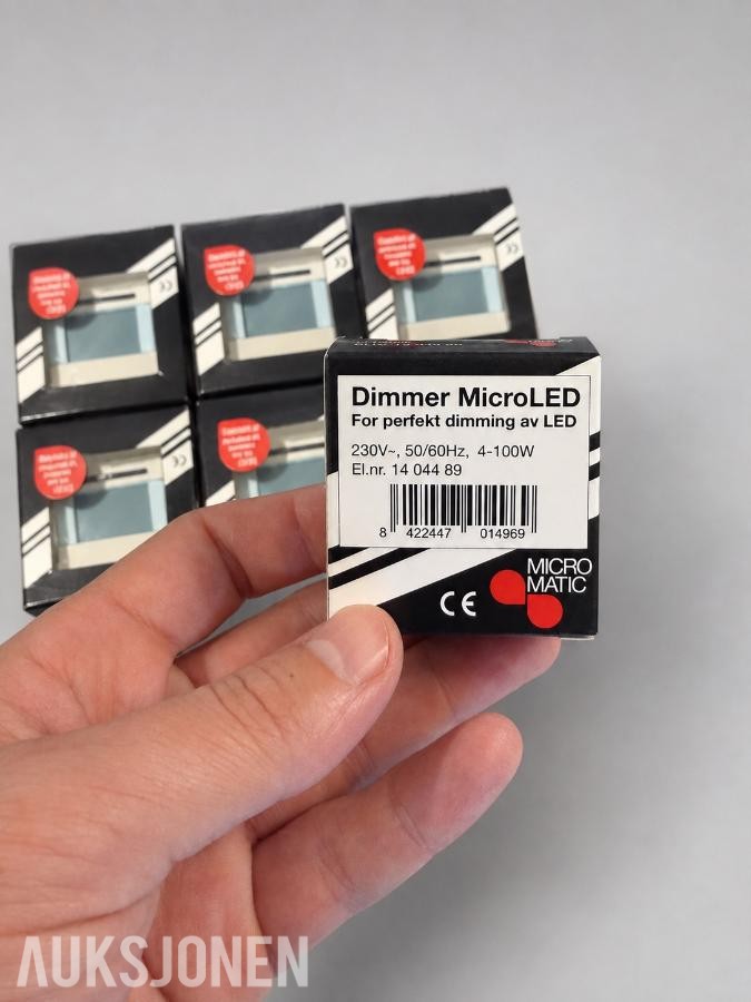 Komplett parti - Micro matic varmestyring, dimmere og koblingsur