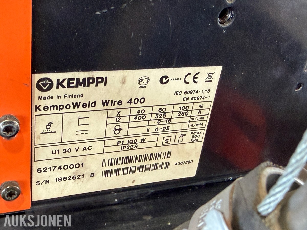 Kemppi KempoWeld 4200W MIG/MAG sveiseapparat med Wire 400 trådmater