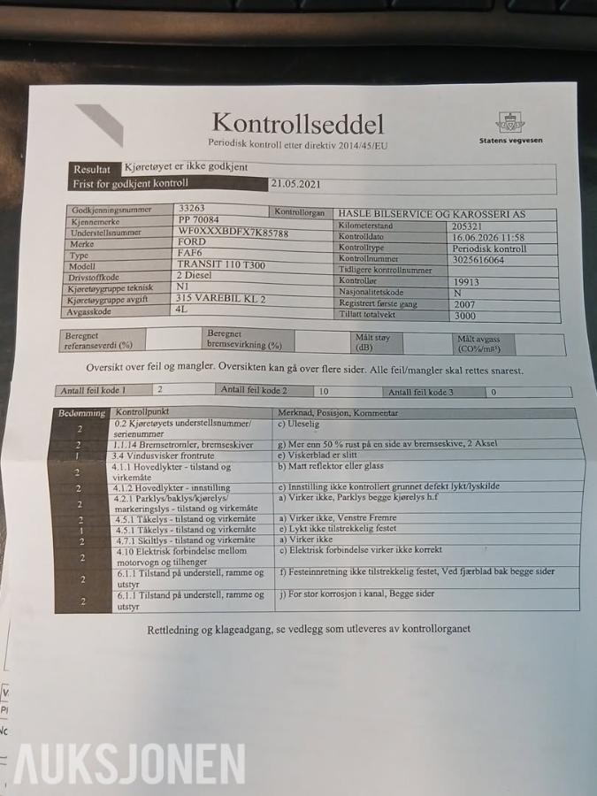 2007 Ford Transit 2.2 Diesel, Cruisekontroll, Hengerfeste