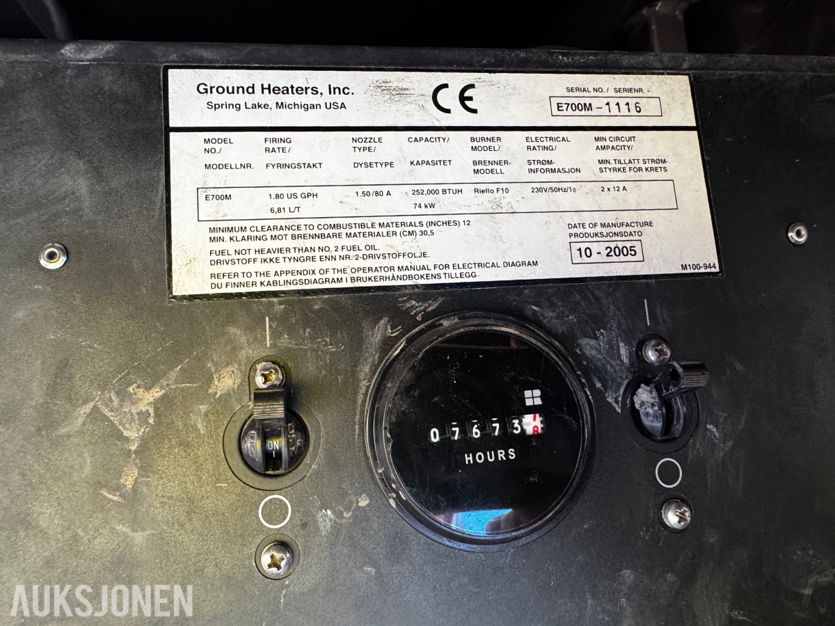 2005 Ground Heater E700M tinevogn