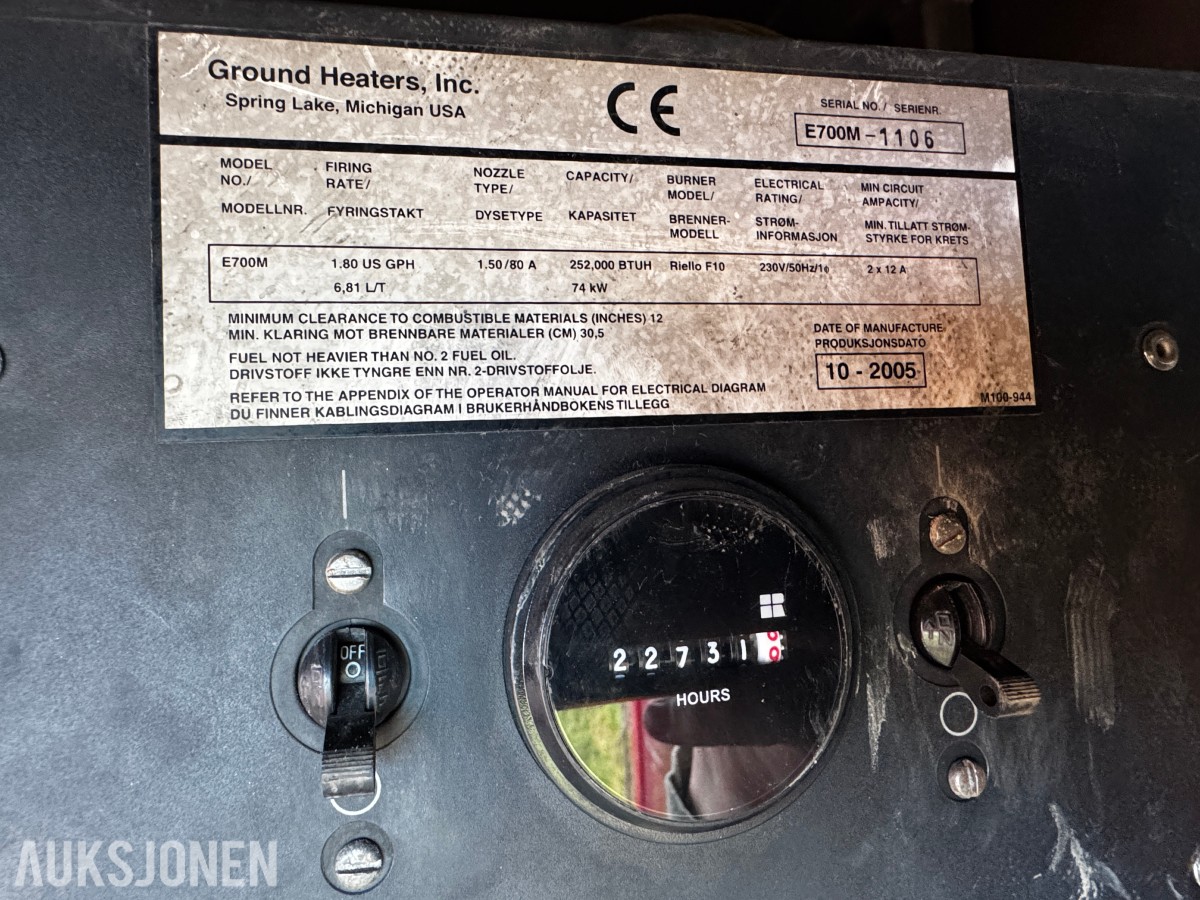 Ground Heater E700M tinevogn