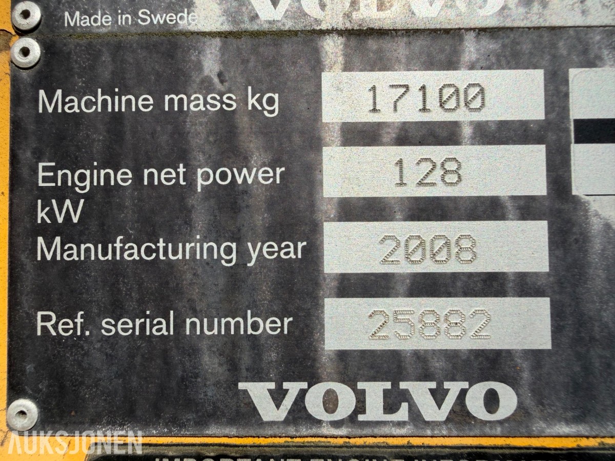 Volvo L90F Hjullaster m/Slagkraft 190 og 210 klippepanne