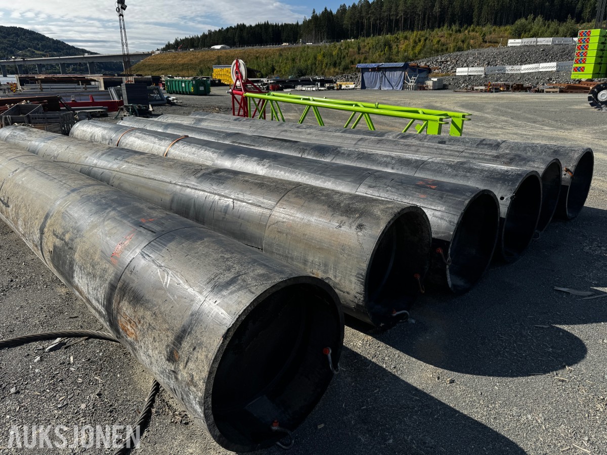 2 stk PE flyteelementer Ø900mm med 9,50 m lengde