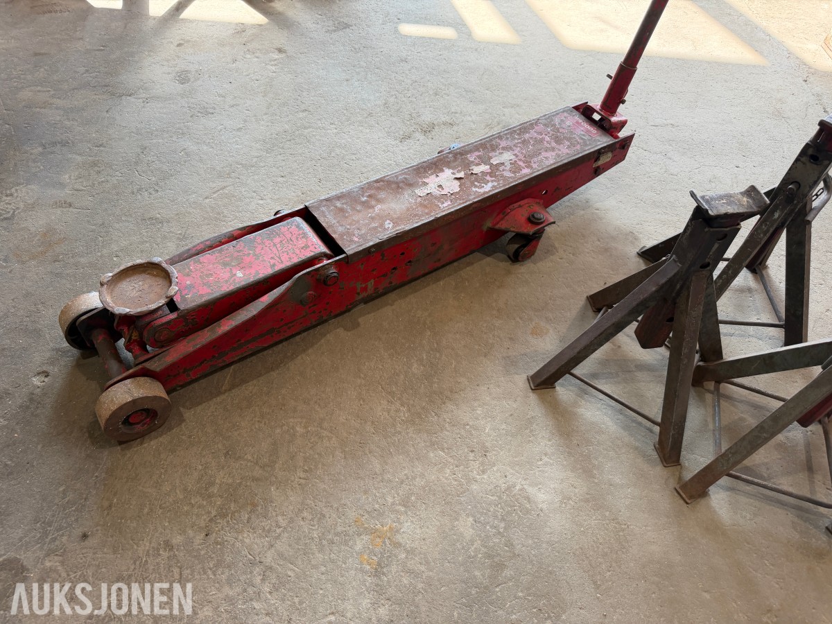 Würth garasjejekk 6000kg og 3 stk. støttebukker