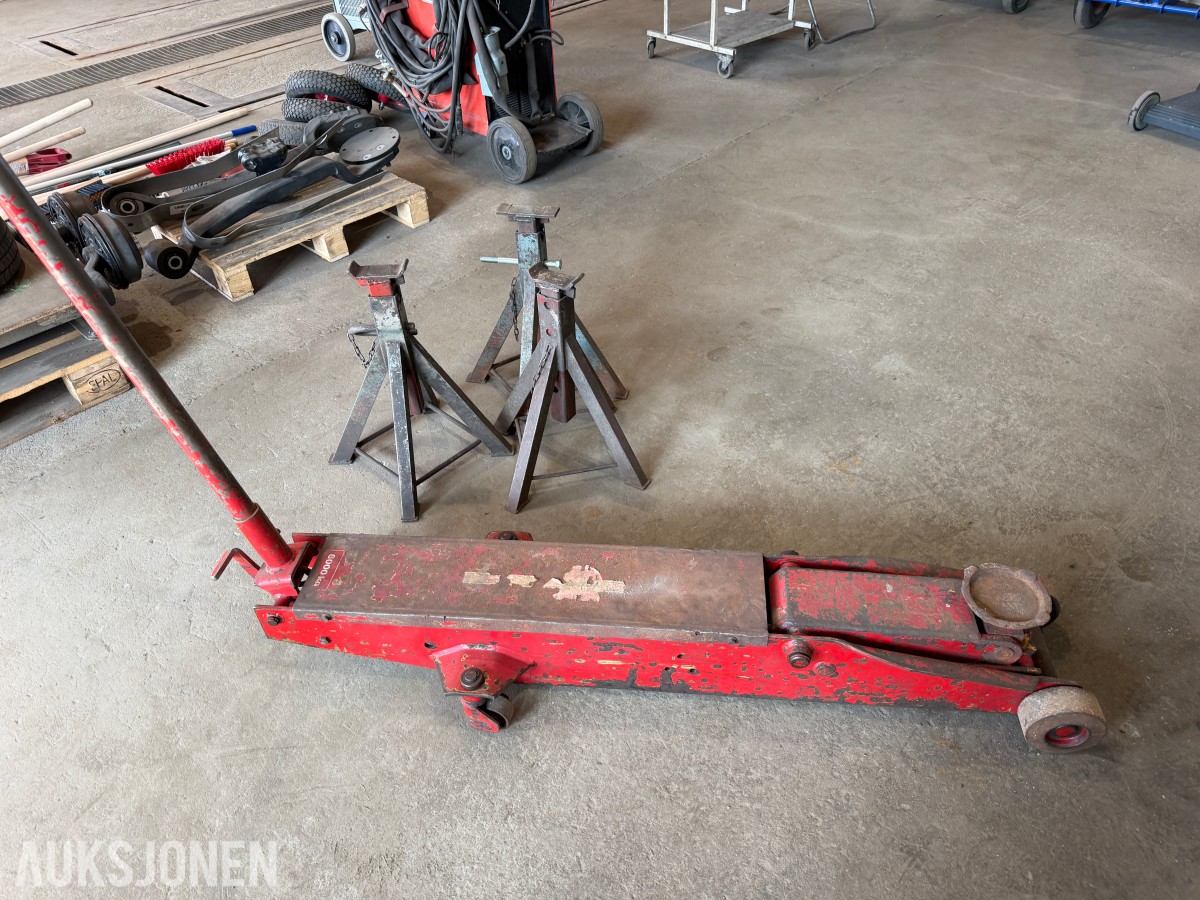 Würth garasjejekk 6000kg og 3 stk. støttebukker