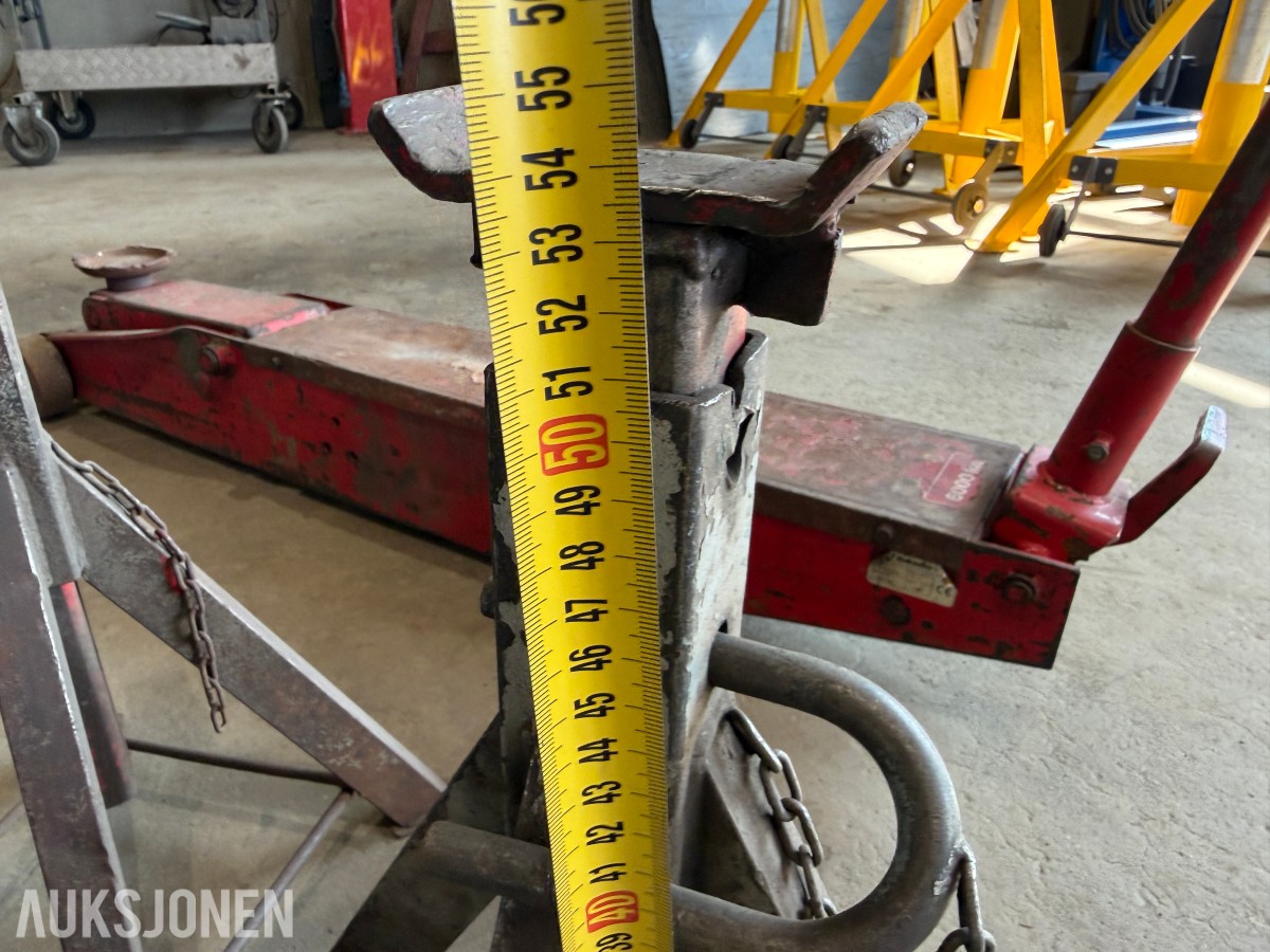 Würth garasjejekk 6000kg og 3 stk. støttebukker