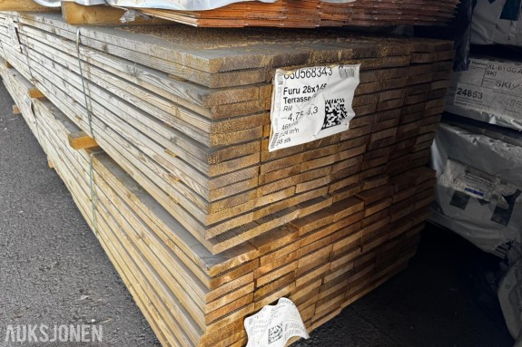 1 pakke terrassebord  impregnert 28x145 mm 