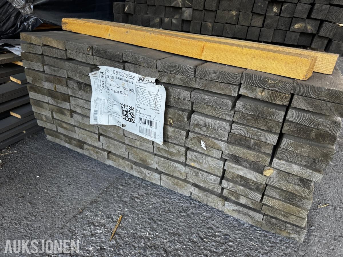 1 pakke Royal terrassebord 28x120x5100 mm lange lengder