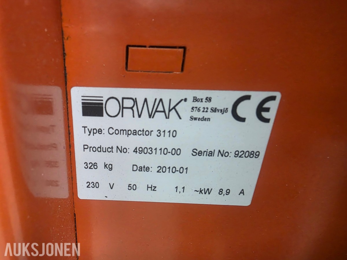 2010 Orwak 3110 Komprimator