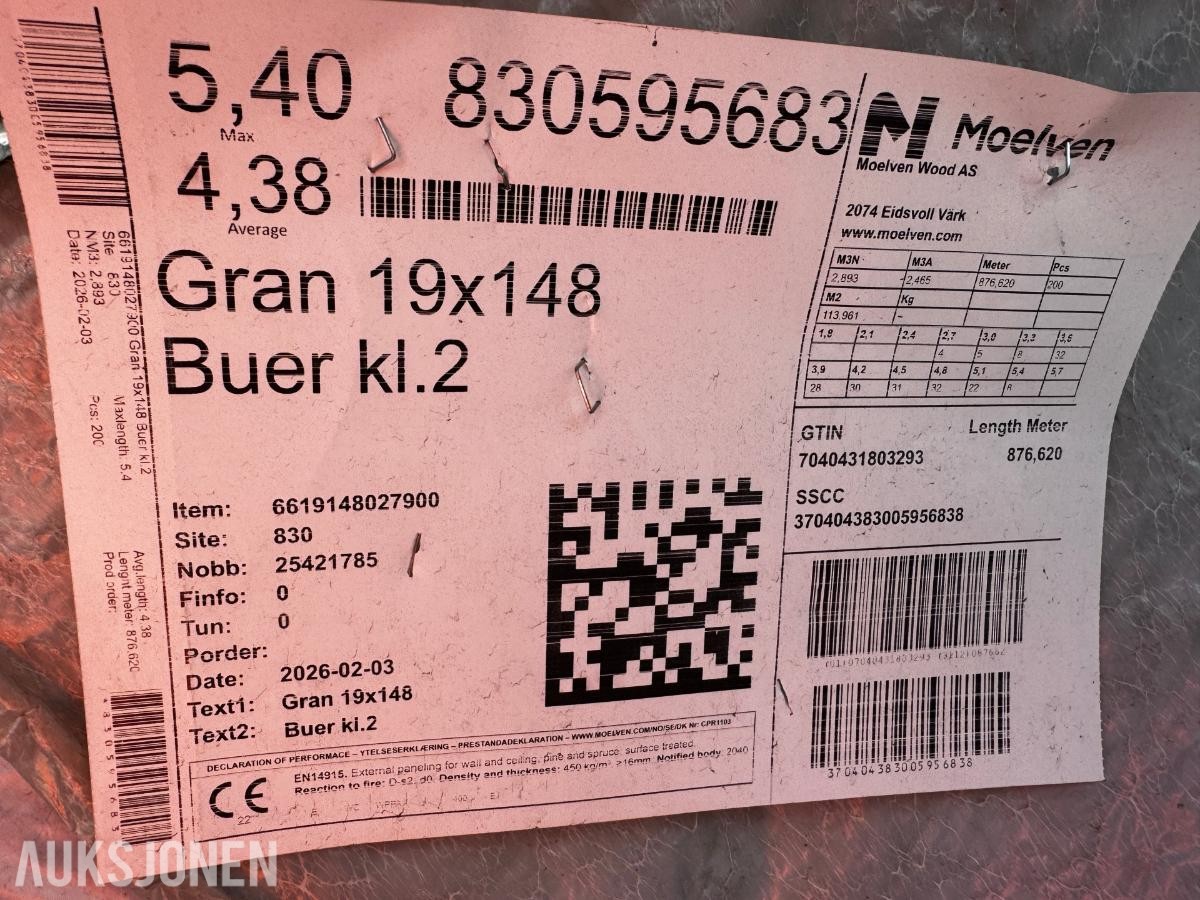 1 pakke Buerkledning 19x148 mm