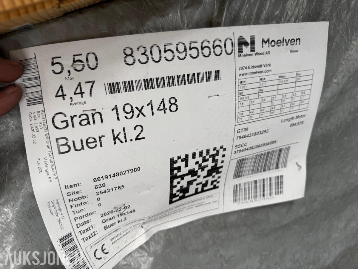 1 pakke Buerkledning 19x148 mm