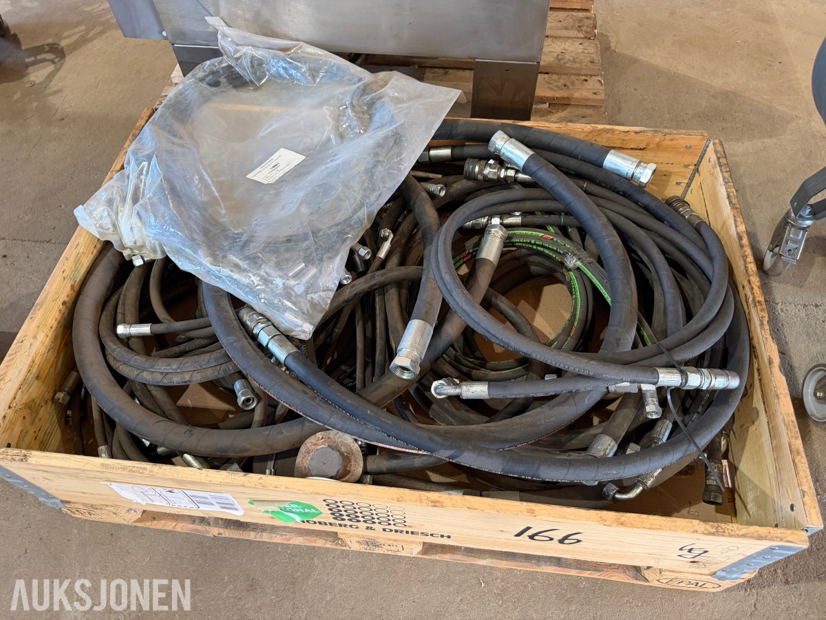 Lott med diverse hydraulikkslanger 1/4
