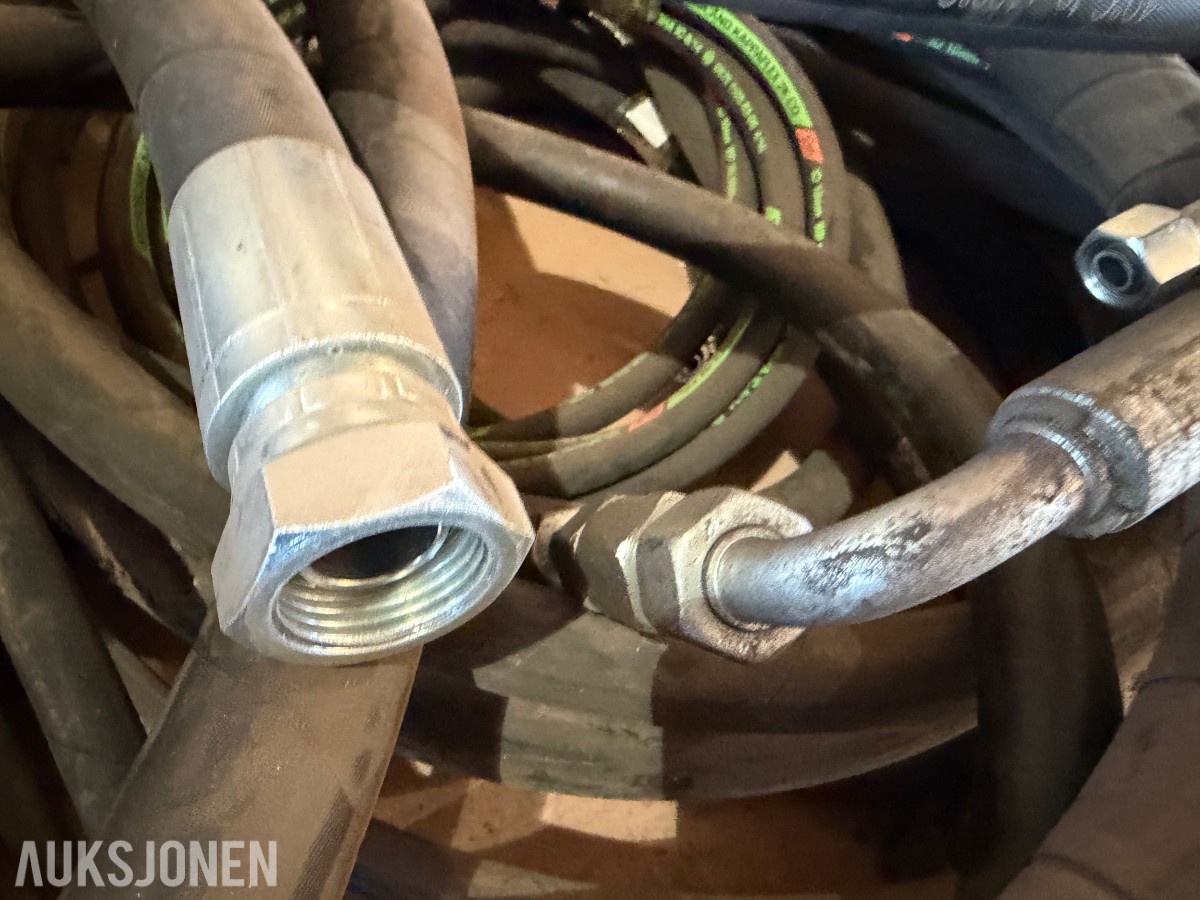 Lott med diverse hydraulikkslanger 1/4