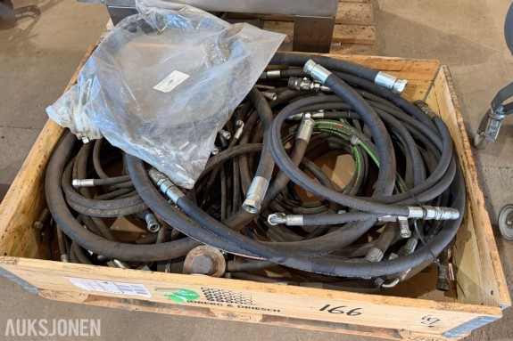 Lott med diverse hydraulikkslanger 1/4
