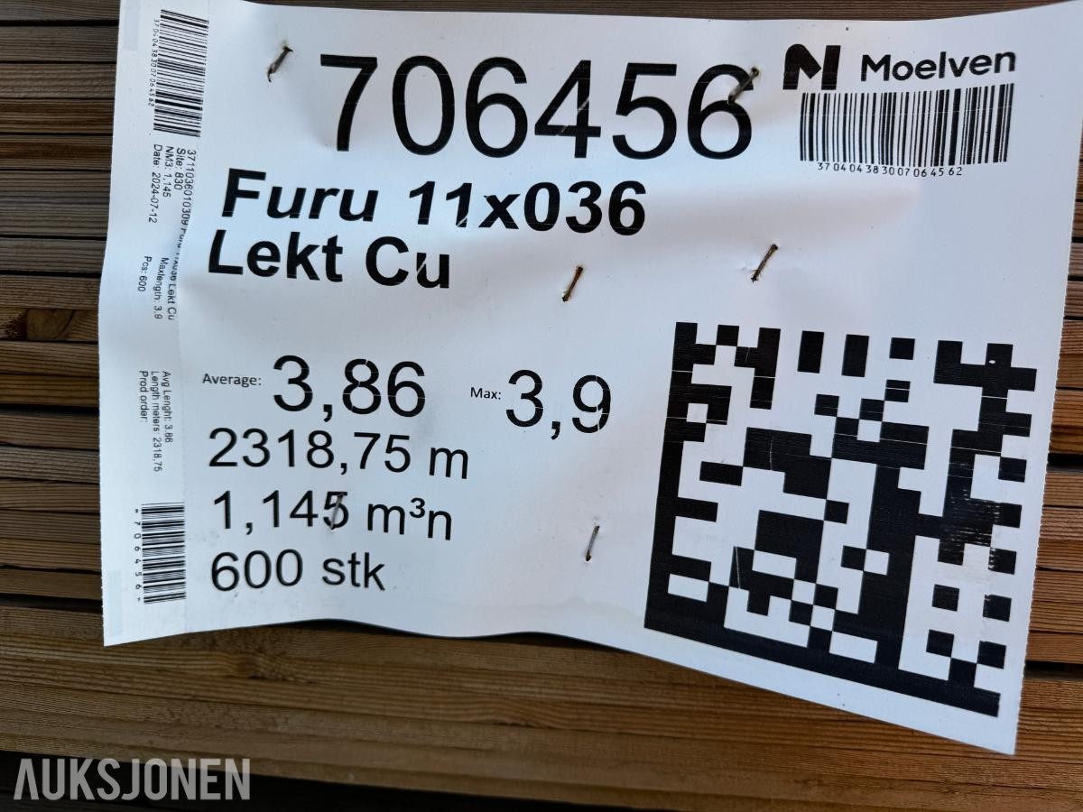 1 pakke impregnert lekt 11x36 mm