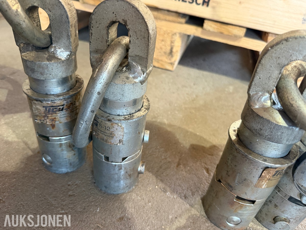 4 stk. TIC S-12 63 mm Laxåhylser for løfte-/surrekrok