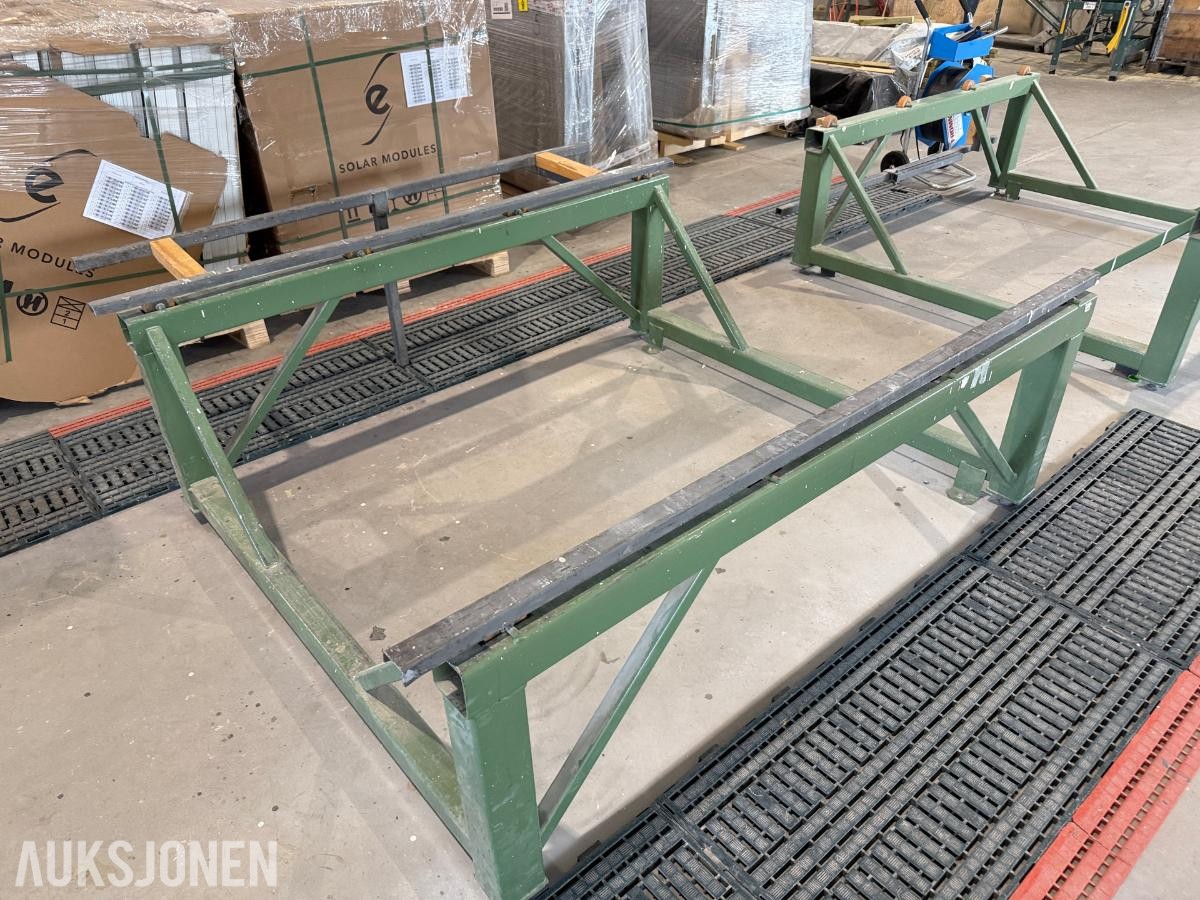 Hydraulisk butterfly-/vendeanlegg for veggelementer
