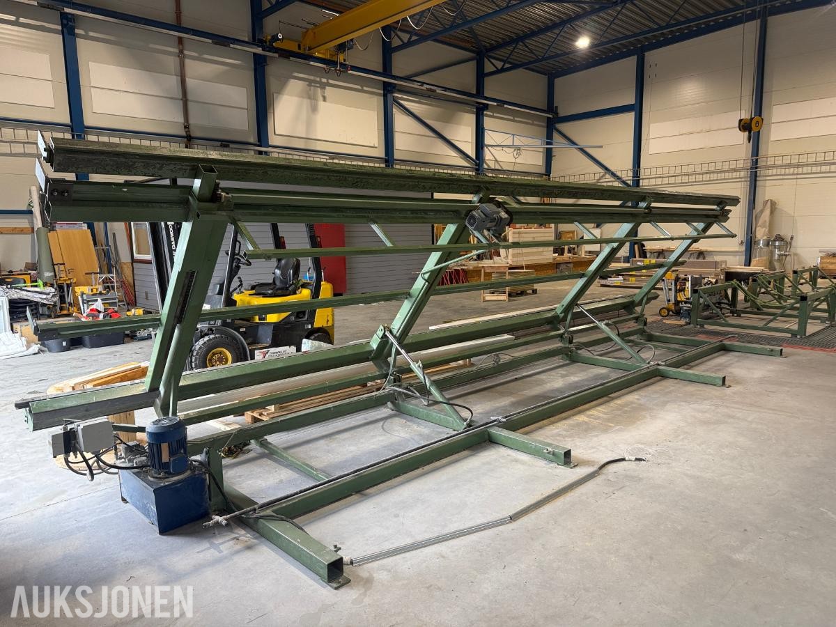 Hydraulisk butterfly-/vendeanlegg for veggelementer