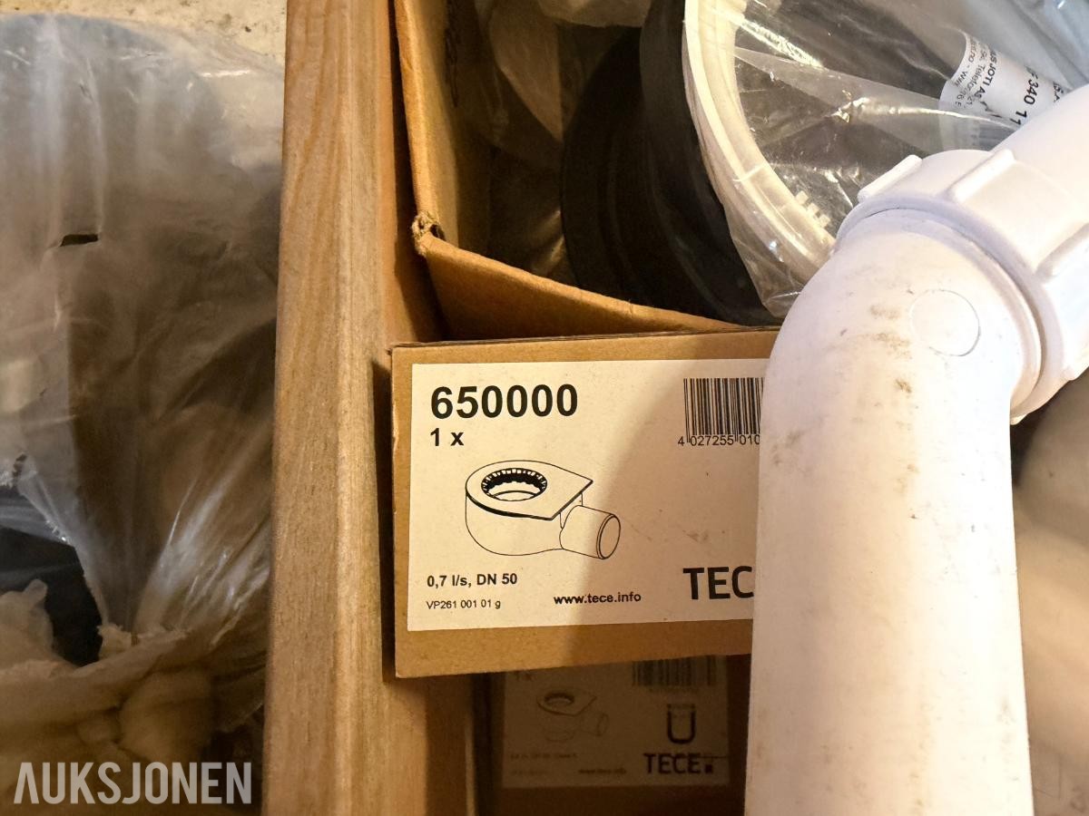 Parti med VVS- og avløpsdeler selges samlet