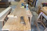 Langt arbeidsbord / monteringsbord – ca. 9 x 1,1 meter