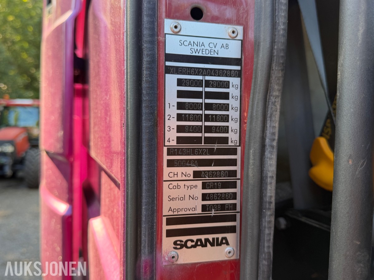 1996 Scania R143 m/ delebil, REP OBJEKT