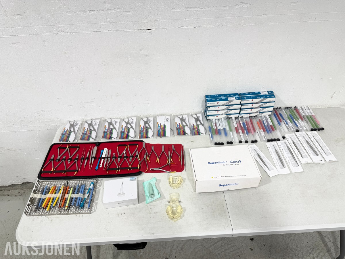 Stort parti Dental- og ortodontiinstrumenter – MEDESY, MedixDent, Elite Dental og SuperEndo