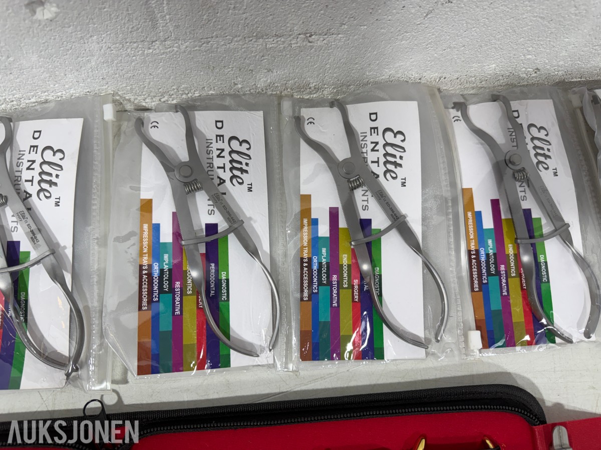 Stort parti Dental- og ortodontiinstrumenter – MEDESY, MedixDent, Elite Dental og SuperEndo
