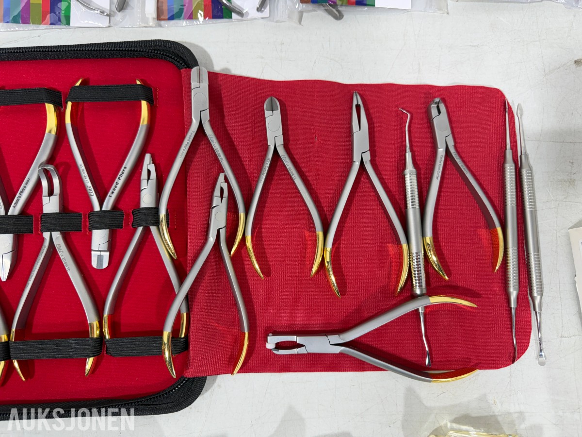 Stort parti Dental- og ortodontiinstrumenter – MEDESY, MedixDent, Elite Dental og SuperEndo