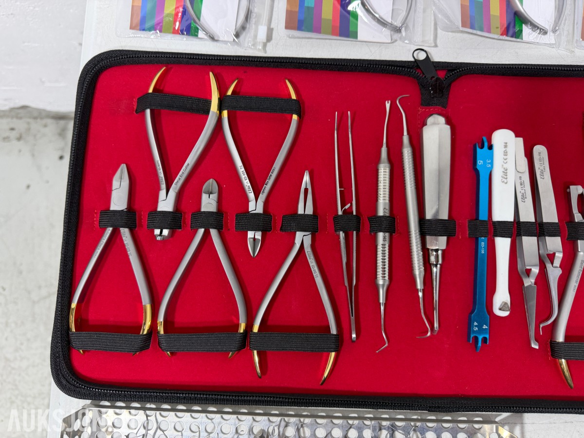 Stort parti Dental- og ortodontiinstrumenter – MEDESY, MedixDent, Elite Dental og SuperEndo