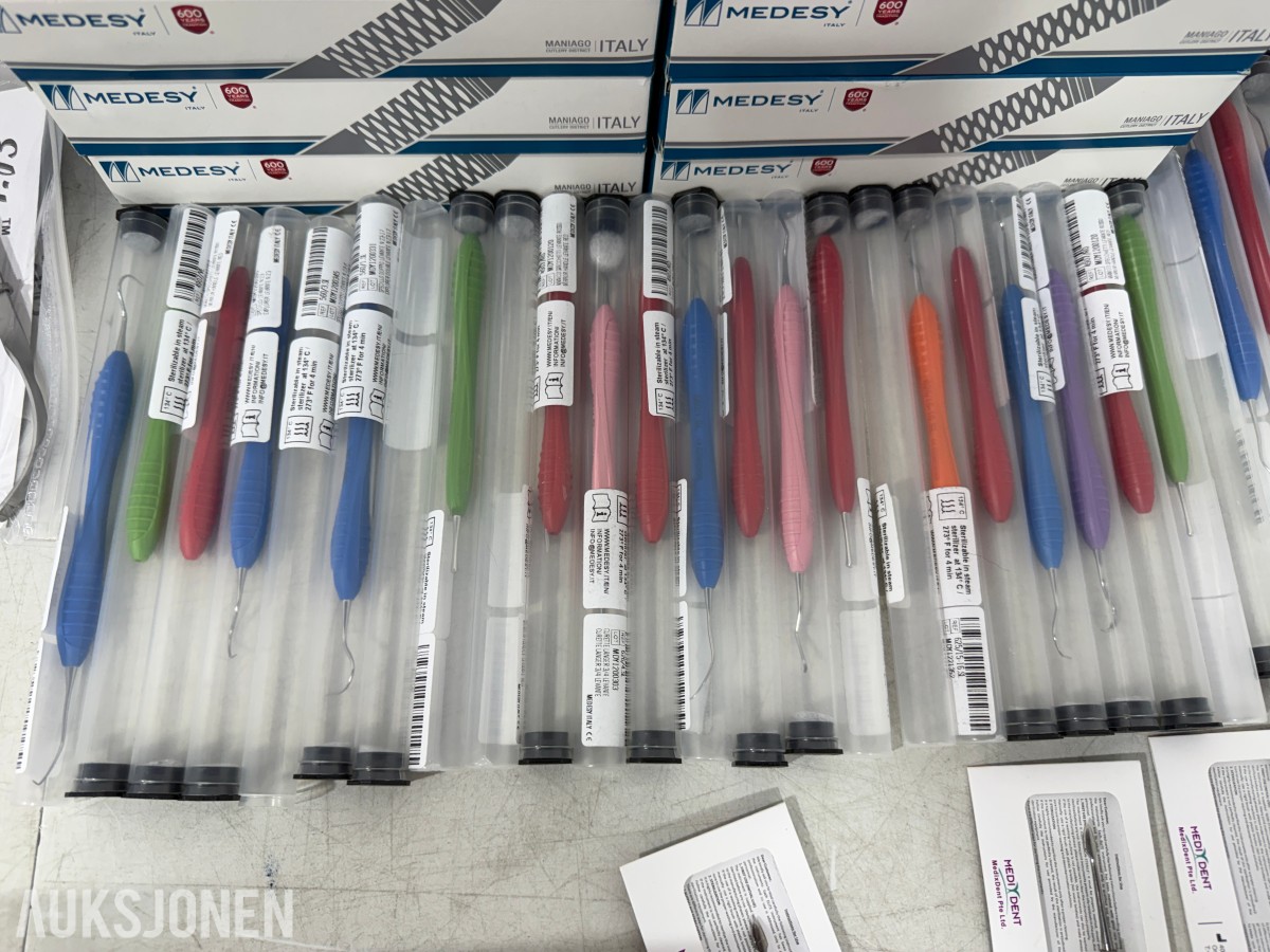 Stort parti Dental- og ortodontiinstrumenter – MEDESY, MedixDent, Elite Dental og SuperEndo