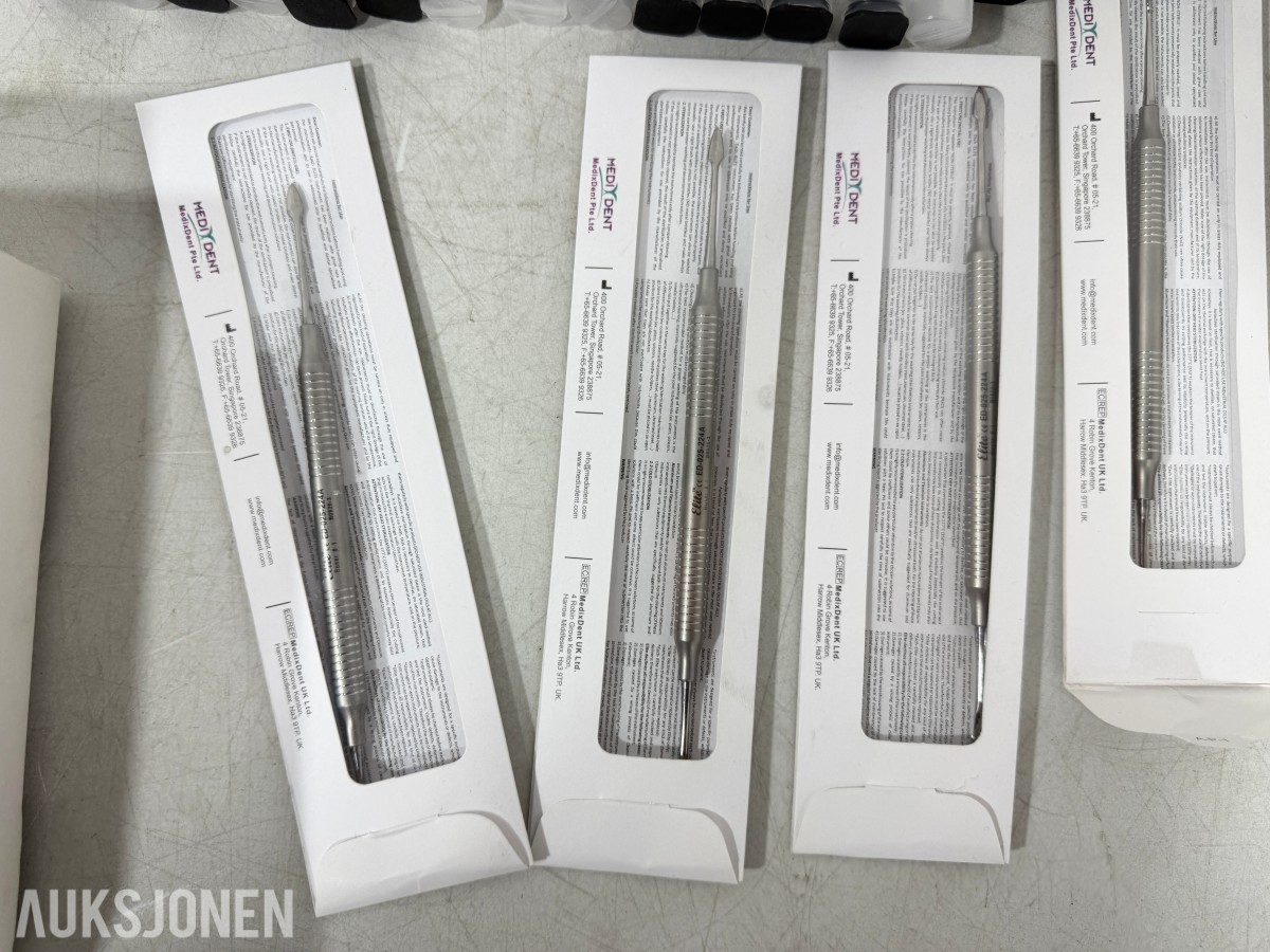 Stort parti Dental- og ortodontiinstrumenter – MEDESY, MedixDent, Elite Dental og SuperEndo