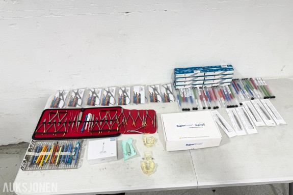 Stort parti Dental- og ortodontiinstrumenter – MEDESY, MedixDent, Elite Dental og SuperEndo
