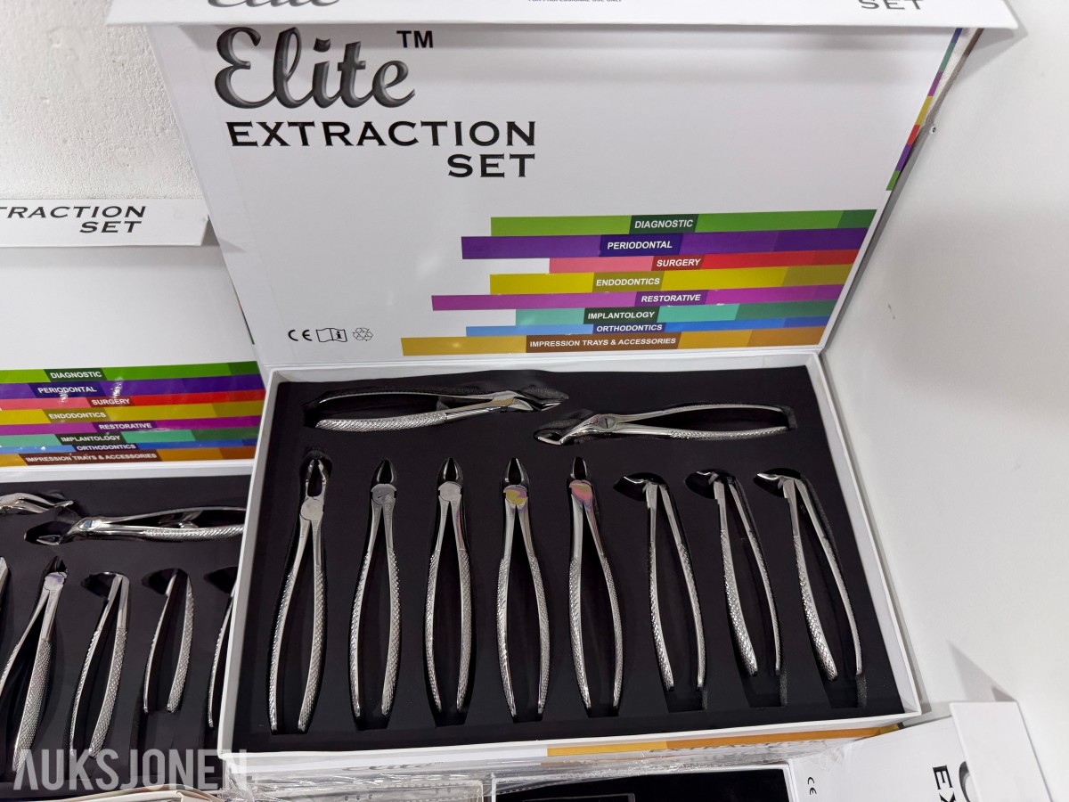 Stort parti MedixDent Elite dentalinstrumenter og ekstraksjonssett