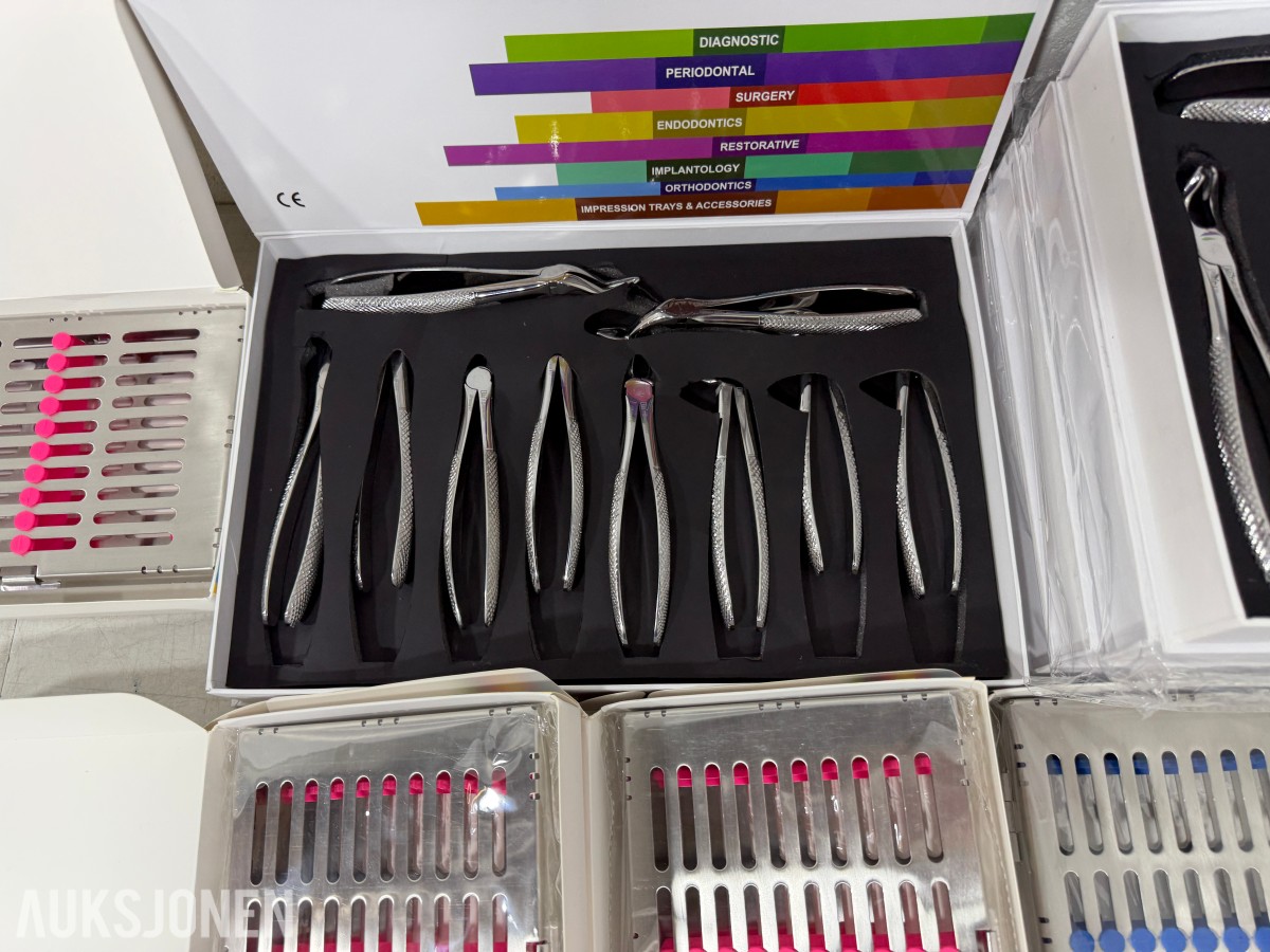 Stort parti MedixDent Elite dentalinstrumenter og ekstraksjonssett