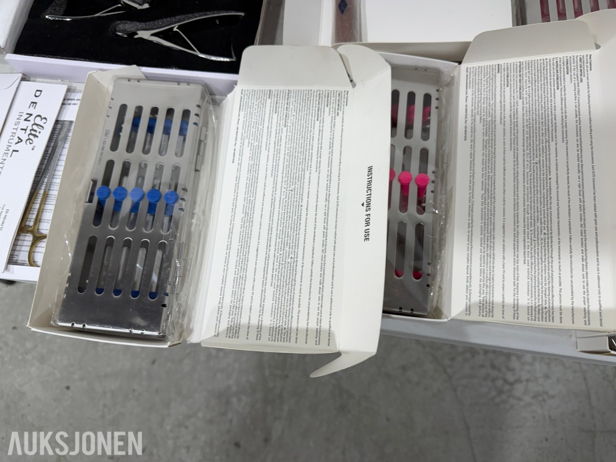 Stort parti MedixDent Elite dentalinstrumenter og ekstraksjonssett