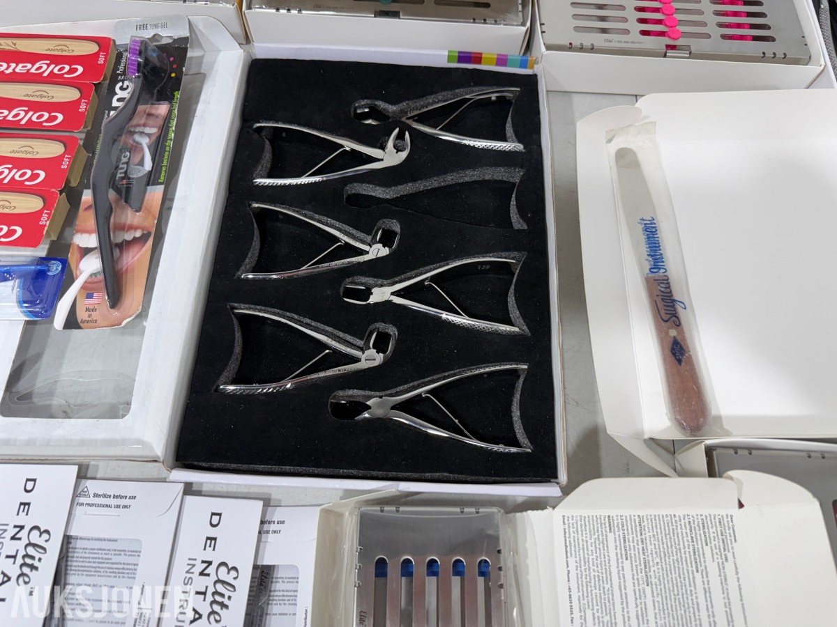 Stort parti MedixDent Elite dentalinstrumenter og ekstraksjonssett