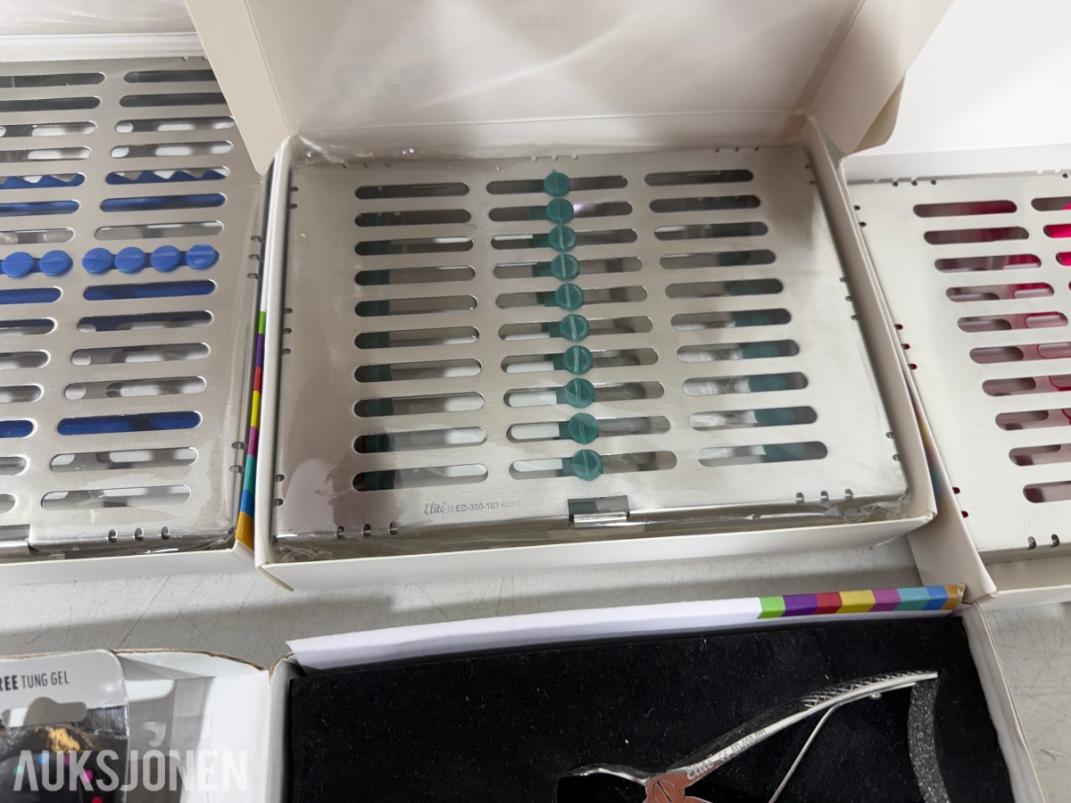 Stort parti MedixDent Elite dentalinstrumenter og ekstraksjonssett