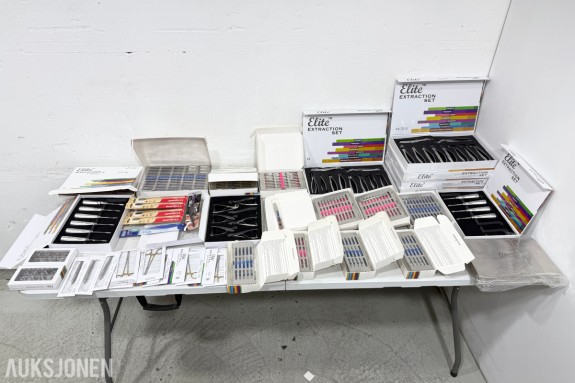 Stort parti MedixDent Elite dentalinstrumenter og ekstraksjonssett