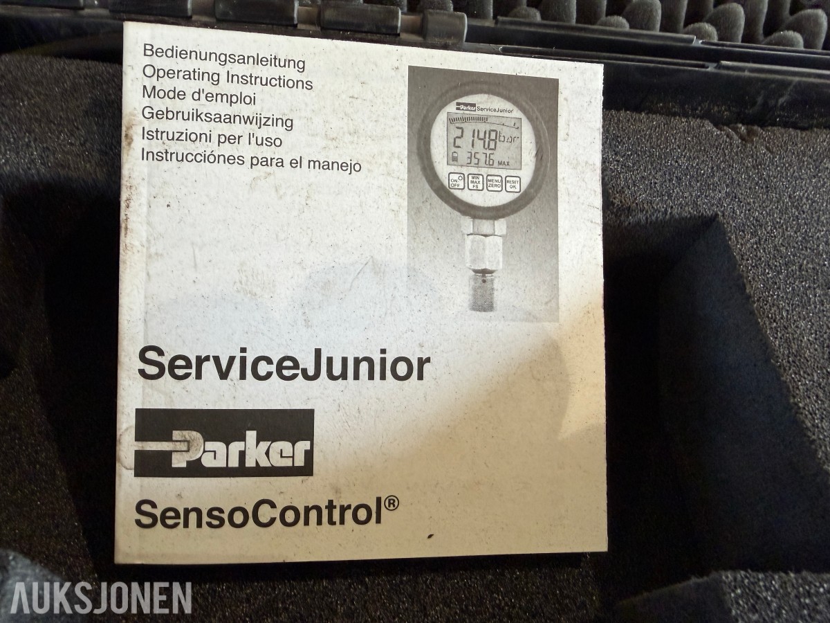 Parker SensoControl ServiceJunior digital trykkmåler med koffert og tilbehør