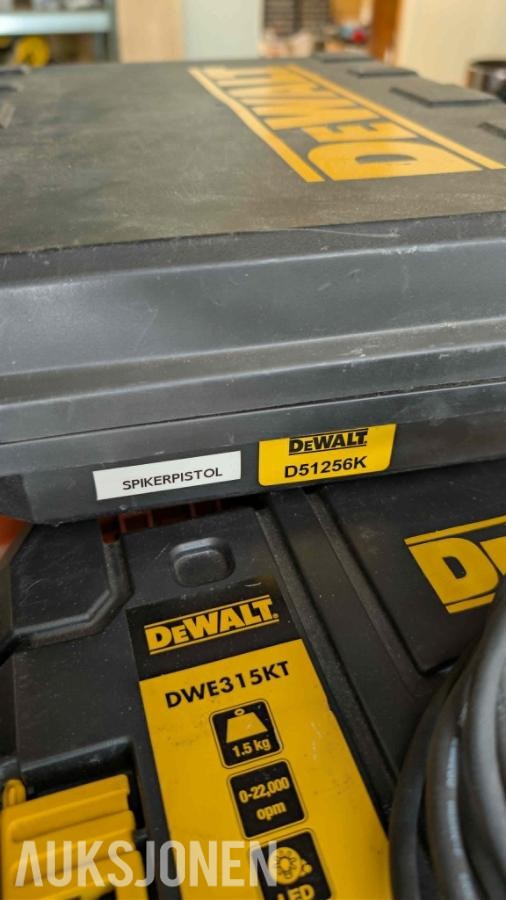 Stor samling med verktøy - dewalt, paslode, fine, +++